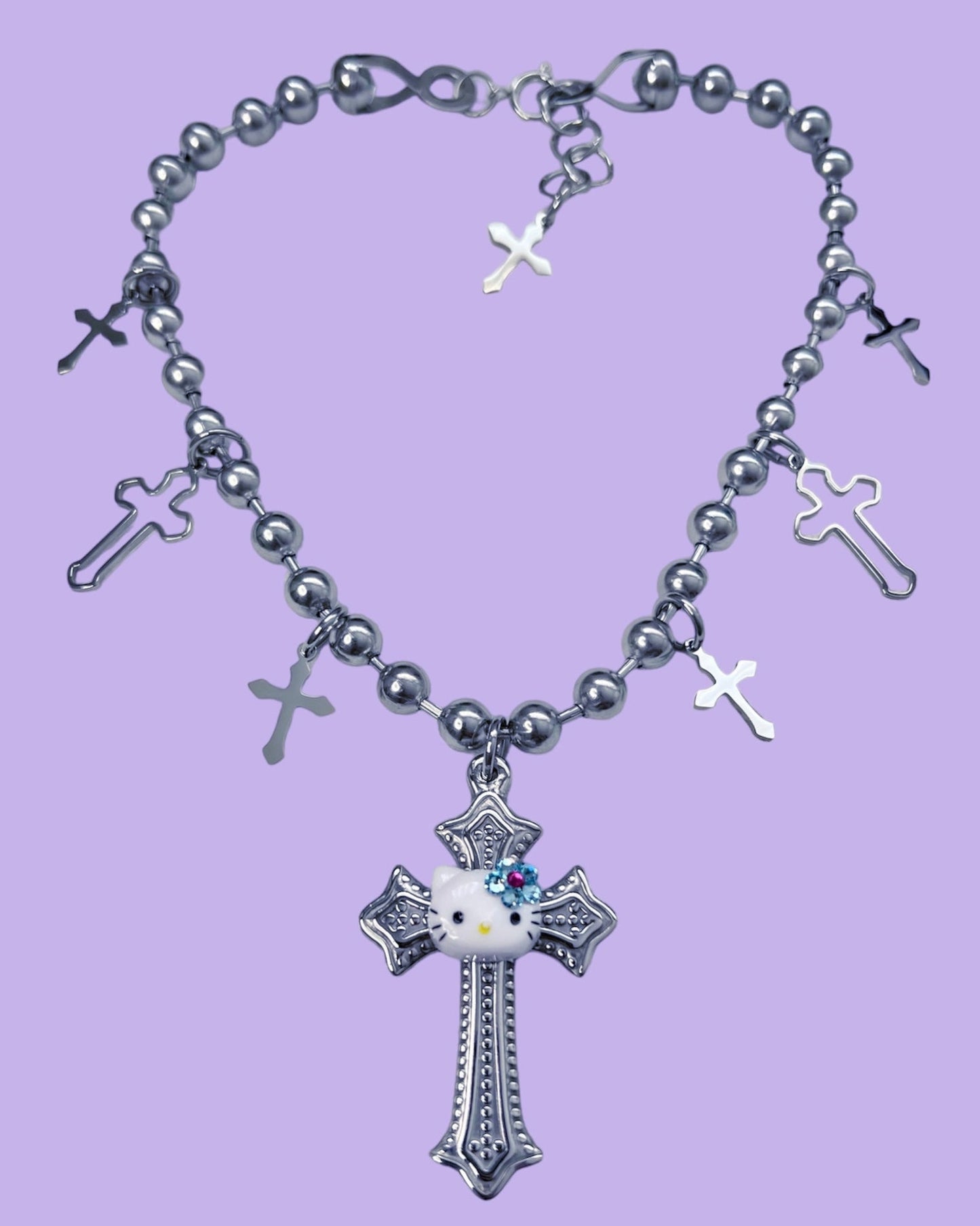 Hello Kitty Multi Cross Necklace