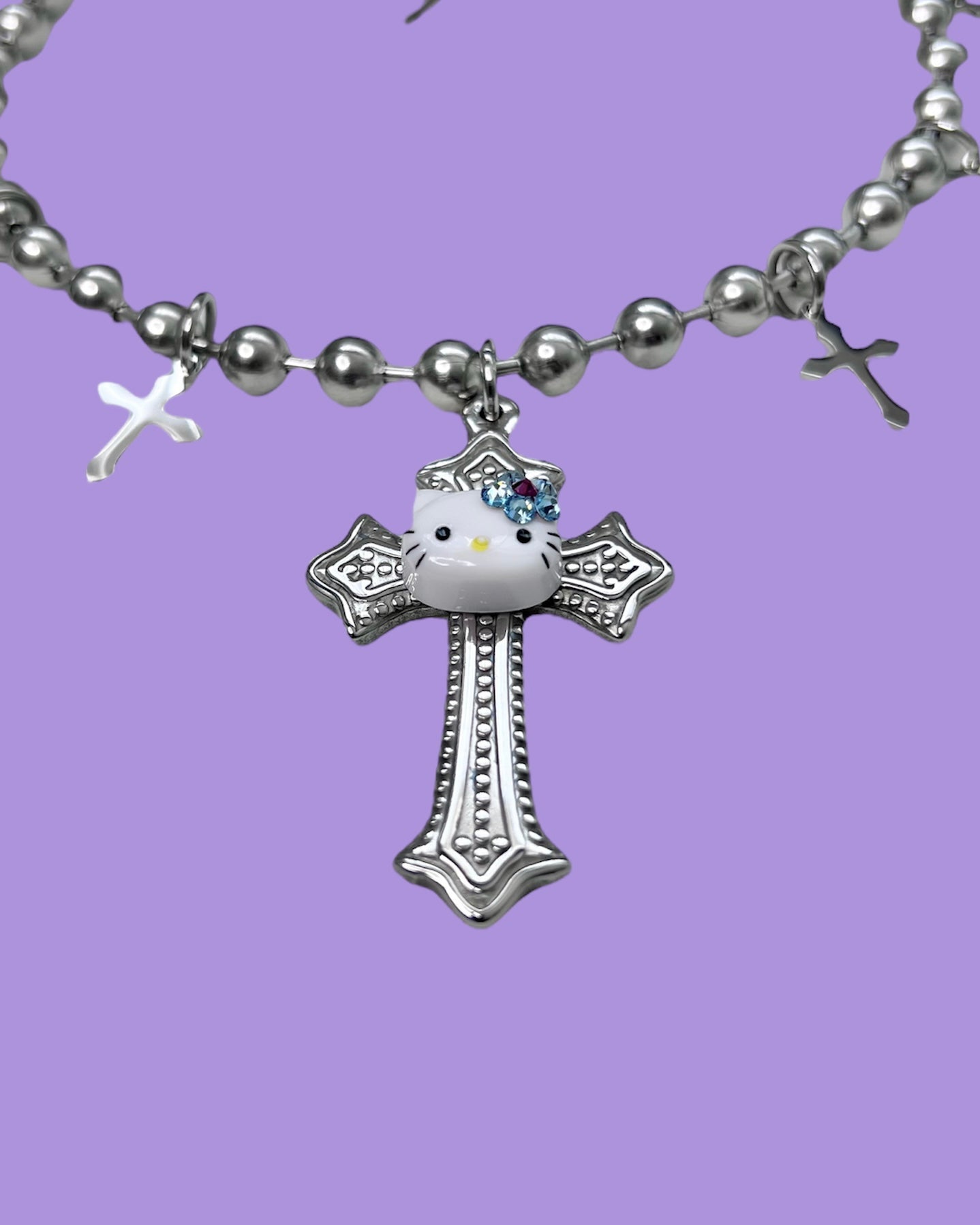 Hello Kitty Multi Cross Necklace