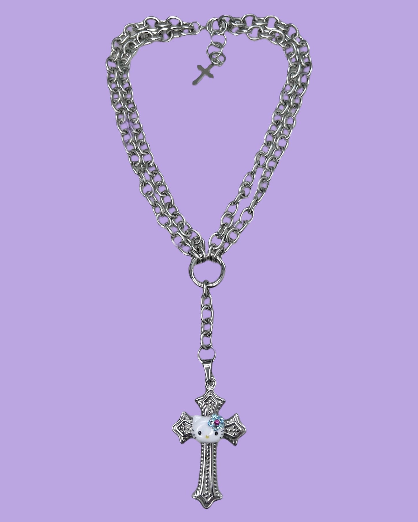 Hello Kitty Rosary Choker Necklace