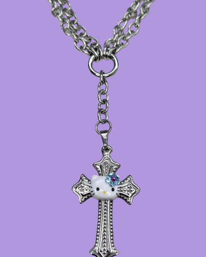 Hello Kitty Rosary Choker Necklace