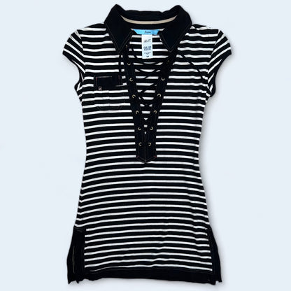 Marciano Striped Lace Up Shirt