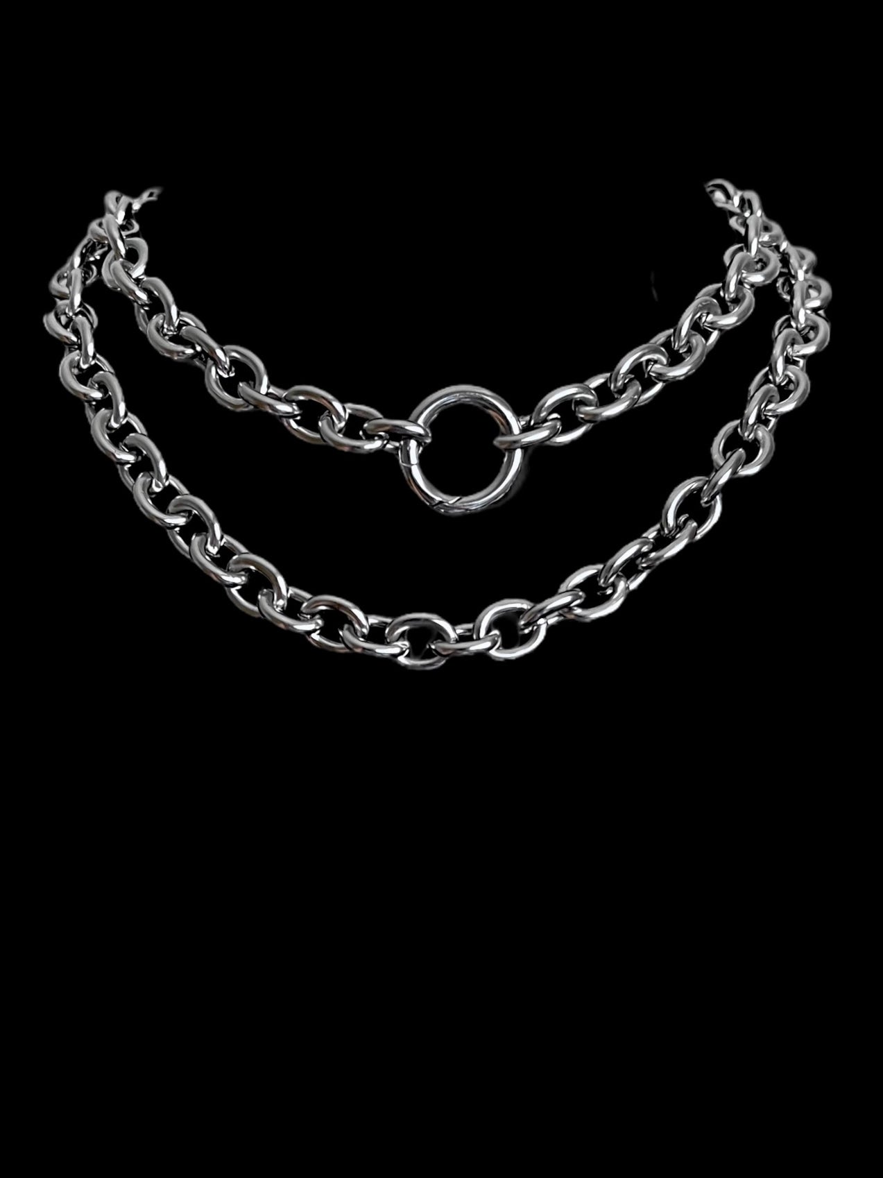 Double Chain O Ring Necklace