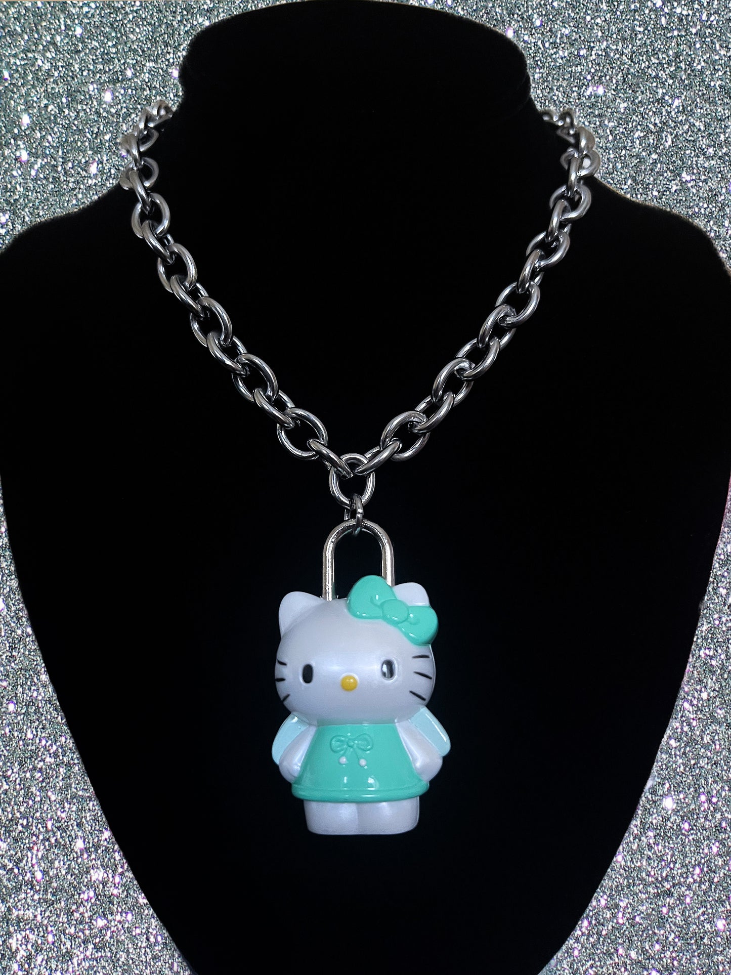 1999 Sanrio Hello Kitty Angel Lock Necklace