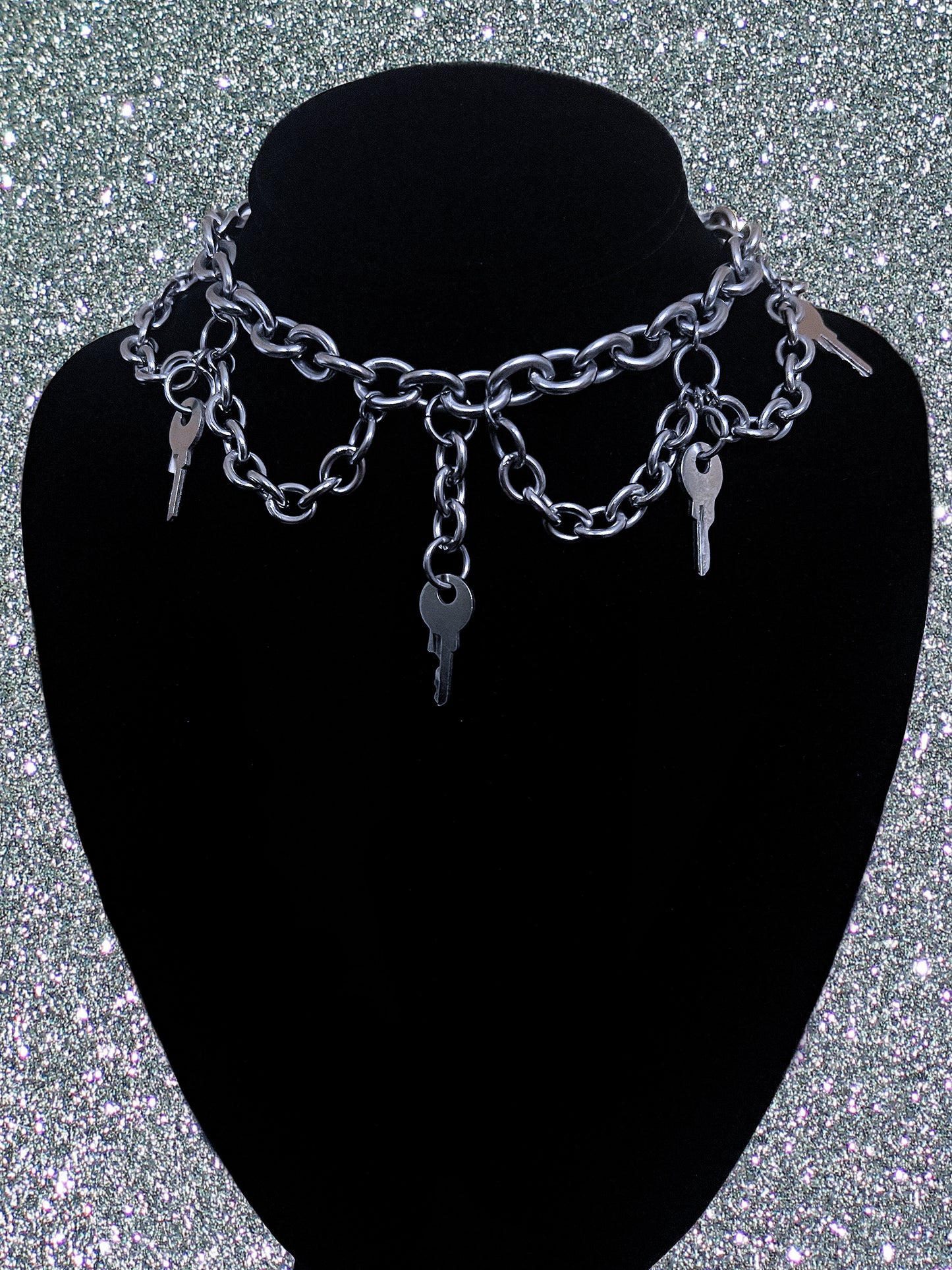 Key Chandelier Choker