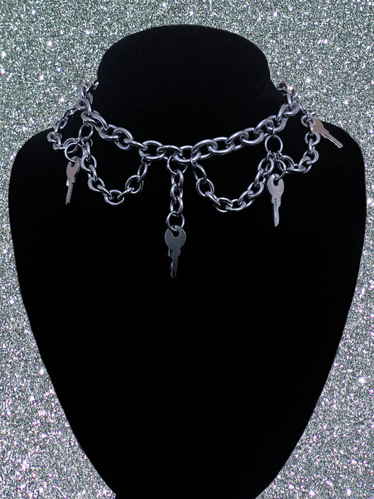 Key Chandelier Choker