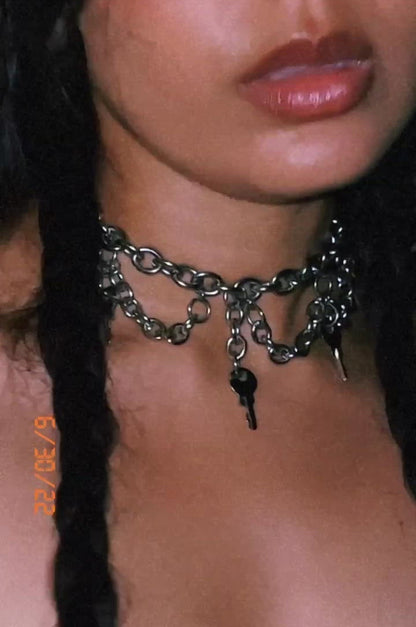 Key Chandelier Choker